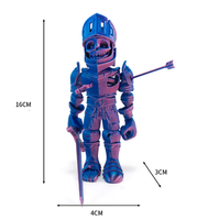 Figura de Acción de Soldado Esqueleto Impresa en 3D, Modelo de Guerrero Caballero Articulado, Material PLA, Decoración Gótica, Regalo de Escritorio al por Mayor