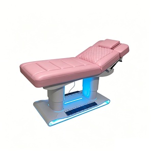 Table de massage moderne en tissu capitonné pour salon de beauté, lit de <span class=keywords><strong>spa</strong></span> électrique réglable à 4 moteurs pour traitement de ventouses - Product Image 2