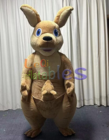 Costume gonflable de mascotte de mascotte de kangourou de dessin animé de haute qualité pour adulte