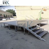 Scène ronde de luxe pour événements extérieurs, podium en alliage d'aluminium pour concerts et mariages