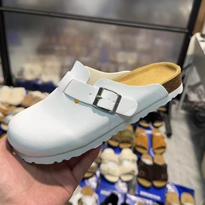 Birkenstocks pour femmes, hiver, fermées, respirantes, douces, sabots à enfiler, mules, motif uni, daim, plateforme en liège, <span class=keywords><strong>EVA</strong></span> - Product Image 3