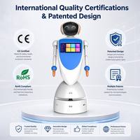 Nuevo Robot de Recepción para Edificios de Oficinas Changjingxin Moonlight Blue, Navegación SLAM, Martin, ABS de Alta Resistencia + PC, Motores Dobles