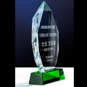 ADL personalizzato Sandblasted Blue Flame sport trofeo di cristallo incisione/stampa UV nuovo stile Love Theme Award per l'annuale - Product Image 5