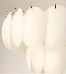 Zeal Lighting Hot Selling Simple Glass White Bubble <b>Light</b> <b>for</b> Living <b>Room</b> Modern Gold Nordic Pendant <b>Light</b> - Product Image 5