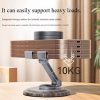Support de téléphone portable en bois massif à rotation 360°, très vendu °   Support de bureau rotatif et pliable pour regarder des séries et des émissions en direct