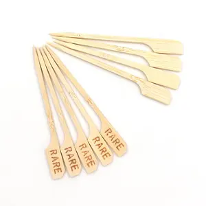 Hot Sell Eco-friendly High Quality Natural Disposable Bamboo Gun Skewers Sticks With Wide End