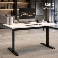 Cadre de bureau électrique à hauteur réglable, monomoteur, 2 étapes, à double poutre, avec moteur apparent, personnalisable selon vos besoins