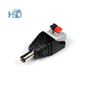 5.5x2.1mm Dc Male Female Wire Connector 2.1*5.5mm No Screws Dc Power Plug Jack Adapter For 3528/5050 Led Strip Cctv Camera
