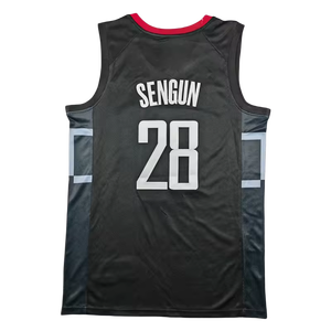 Maillot de basket respirant en mesh # 1 Thompson # 7 Durant # 28 Sengun Tenue d'entraînement sportive personnalisée à séchage rapide pour hommes - Product Image 4