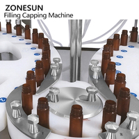 Machine de remplissage et de bouchage automatique monobloc rotative ZONESUN ZS-AFC39W à 10 têtes avec pompe péristaltique servo pour petites bouteilles de liquide