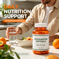 Gélules d'astaxanthine naturelle, Haematococcus Pluvialis, antioxydant, complément nutritionnel, certifié Halal, 0,6 g par capsule pour hommes