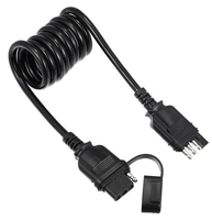 OEM 3-5ft 4Way Flat Wire Extension Adaptateur enroulé de remorque 4Pin Connecteur de faisceau de câblage de remorque pour moto ATV Marine Boat