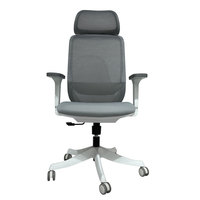Chaise de bureau ergonomique contemporaine LIYU en maille, dossier haut avec soutien lombaire, pivotante, pour usage scolaire, personnel et cadres