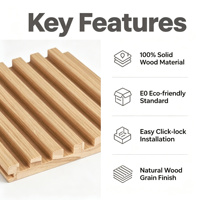 Panneaux muraux en bois exotique de luxe modernes pour intérieur/extérieur, finition lisse, panneaux acoustiques pour salon