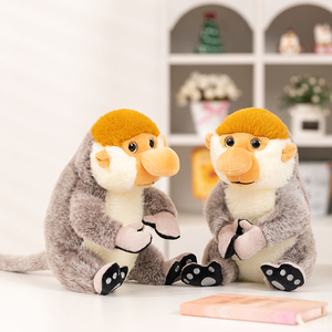 New and Realistic Proboscis <strong>Monkey</strong> Plush Animal Toys Lifelike Wild Animals <strong>Monkey</strong> Toys Birthday Gift - Product Image 5