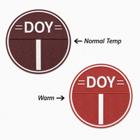 Étiquettes TPU de support de soudure à chaud de logo en relief personnalisé avec sensible à la température