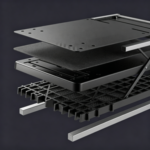 Chariot à plateforme pliable en acier, chariot à main robuste à plateau plat avec roulettes pivotantes, chariot pliable 800 lb pour garage, bureau - Product Image 4