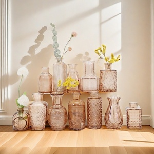 Gran oferta, jarrones de cristal artísticos cilíndricos Vintage nórdicos modernos, resistentes a los arañazos hidropónicos, marca de Capot ecológica para - Product Image 6