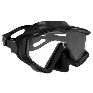 Водонепроницаемая панорамная закаленное стекло 180 градусов широкий обзор маска для снорклинга набор сухой Топ трубка силиконовый ремешок маска для дайвинга snorkel Mas - Product Image 4