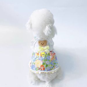 Dog Clothes Princess Dress Yellow Garden Lightweight Spring Skirt <b>Small</b> Dog <b>Teddy</b> Pet - Product Image 2