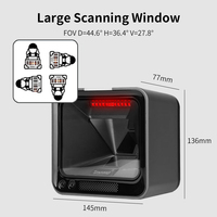 Escáner de Código de Barras de Escritorio JINGXIN 1280x800 CMOS con Sensor Dual Rojo IR de Captura Rápida para Supermercados