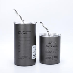 Vaso Térmico Personalizado para Café Helado al por Mayor - Vaso Portátil de Acero Inoxidable 304 de Doble Pared con Pajita, Botella Térmica para Bebidas Frías al Aire Libre - Product Image 1