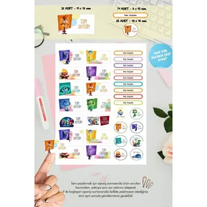Étiquette personnalisée pour l'école, imperméable, personnalisable, avec nom, recto-verso, pour stylo, carnet, livre, utilisation dans l'industrie alimentaire - Product Image 1