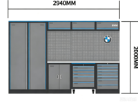 Gabinete de Herramientas Modular Personalizado OEM, Banco de Trabajo Industrial con Cajones Extraíbles, Sistema de Almacenamiento para Garaje de Acero Laminado en Frío