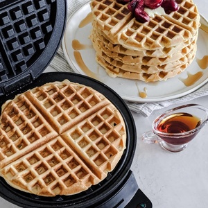 Free Logo Customization Classic Belgian <b>Waffle</b> Maker Brushed Stainless Mini Automatic Electric Pancake/Sandwich <b>Machine</b> - Product Image 4