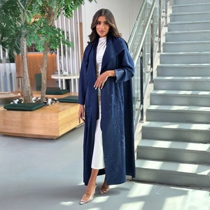 Abaya Elegante para Mujer, Diseño de Bordado Tradicional de Oriente Medio, Estilo Miyake Plisado, Elástico en Cuatro Direcciones, Otoño, Directo de Fábrica - Product Image 3