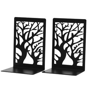 Serre-livres en métal Cleye motif arbre, taille unique, clip de rangement de bureau, design créatif pour l'organisation des étagères - Product Image 3
