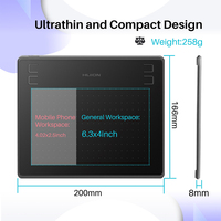 Huion — dessin graphique petite taille HS64, outils d'enseignement en ligne, tablette, stylo animation, bon marché