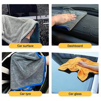Serviette de lavage auto en microfibre ultra épaisse 1200 g/m², tissu de séchage à boucles torsadées haute densité, anti-rayures pour l'entretien automobile