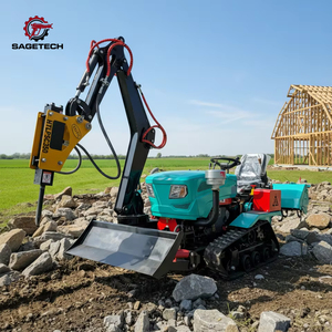 Mini-tracteur chargeur multifonctionnel 35 CV homologué EPA pour usage agricole et de jardin, avec fonctions de pelle, décompacteur et rotoculteur rapide - Product Image 1