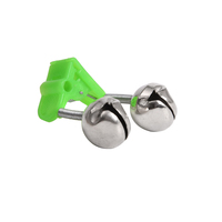 WEIHE 5cm/8g Karpfen fischen Grün ABS Ruten glocken Ring Doppel fischen Zubehör Alarm glocke