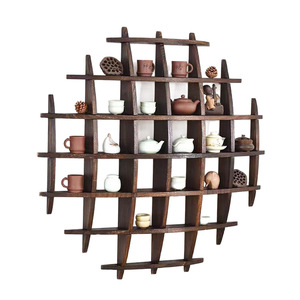 Estante de Madera Maciza Cuadrado Moderno y Sencillo, Estilo Duobao, Estante de Almacenamiento de Té Montado en la Pared, Estilo Chino, Yunzhi Min - Product Image 5