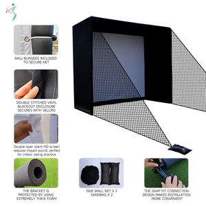 Filets de boîtier de simulateur de golf 10x9ft avec cadre en aluminium écran d'impact HD double couche et filet latéral pour <span class=keywords><strong>studio</strong></span> de garage à domicile - Product Image 2