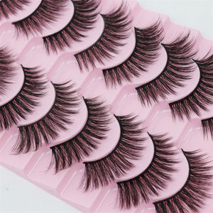 Abestyue 3d Anime10pair rosa custodia finti consigli Naturels Vegan arricciatura striscia ciglia Sztuczne Rzesy <span class=keywords><strong>Ipek</strong></span> Kirpik all'ingrosso - Product Image 1