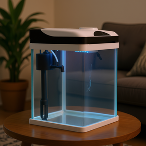 Acuario Cuadrado Inteligente de Vidrio LED de 2 Galones con Función de Autolimpieza, Suministros para Mascotas de Escritorio - Product Image 2