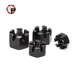 Fabricant OEM Acier inoxydable DIN935 Oxyde noir de zinc M4 M5 M6 M8 M10 Écrou hexagonal à château Écrou hexagonal à fente - Product Image 1
