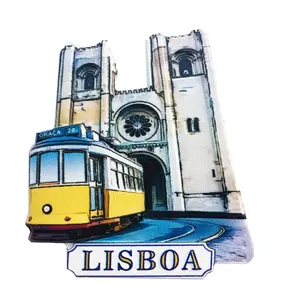 Wholesale custom Portugal souvenir epoxy fridge magnet for tourist gift