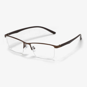 <span class=keywords><strong>Lecool</strong></span> 8743 54-16-142 Gafas de Negocios Sólidas con Montura Semi-Aro de Acero Ligero y Antireflejo - Product Image 5