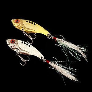 Aotuo - Juego de Señuelos Metálicos VIB Electrochapados de 3g-15g, Diseño de Serpiente, Aleación de Zinc, para Pesca de Lubina - Product Image 1