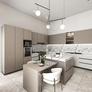 Thiết kế hiện đại có độ bóng cao phẳng Bảng điều chỉnh tủ bếp Modular melamine KICHEN tủ bếp gỗ tủ - Product Image 6