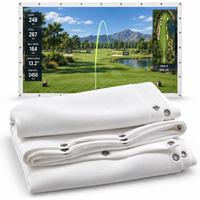 Écran de projection pour simulateur de golf intérieur, ignifuge, 4K HD, acoustique, 3 couches, avec enclos pour simulateur de golf