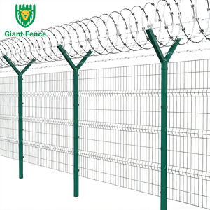 Clôture en treillis soudé galvanisé 3D, maille triangulaire, clôture 3D - Product Image 6