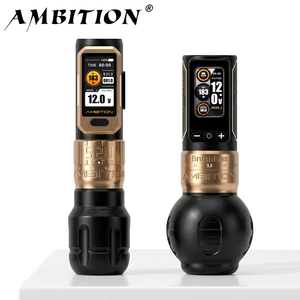 Máquina de Tatuaje Profesional Inalámbrica <span class=keywords><strong>Ambition</strong></span> Soldier Pro 520 2.2-4.2mm VS Ninja Max 280 2.4-4.5mm con Carrera Ajustable, Tipo Pluma - Product Image 1
