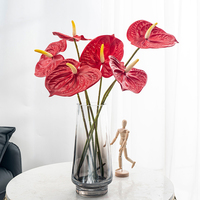 Groothandel Kunstbloemen Enkelstam Latex Flamingo Bloem Kunstbloemen voor Bruiloft Wegdecoratie