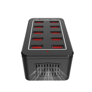 Estación de Carga Eléctrica USB de 100W y 10 Puertos, Plegable, Cargador Rápido de <span class=keywords><strong>Escritorio</strong></span> QC2.0 5V/2.4A para Teléfonos Móviles y Dispositivos Inteligentes, Enchufe del Reino Unido - Product Image 5