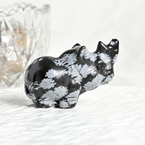 Natural Carved Crystal Rhinoceros Carving High Quality Energy Healing Gemstone Figurine for Home Office <b>Decor</b> Wholesale Supplier - Product Image 6